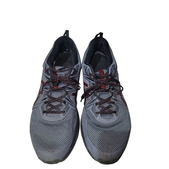 Asics GEL Venture 8 Trail Running shoes, Grey/Red/Black, 101B396, Men's sz 10.5 - Picture 7 of 14